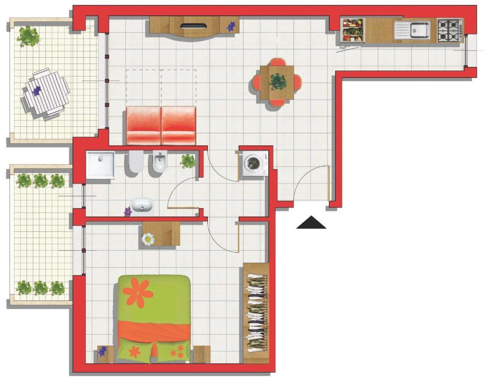 Appartamento con 1 Camera da Letto (6 Adulti)