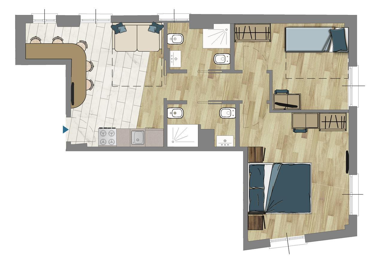 Appartamento con 2 Camere da Letto