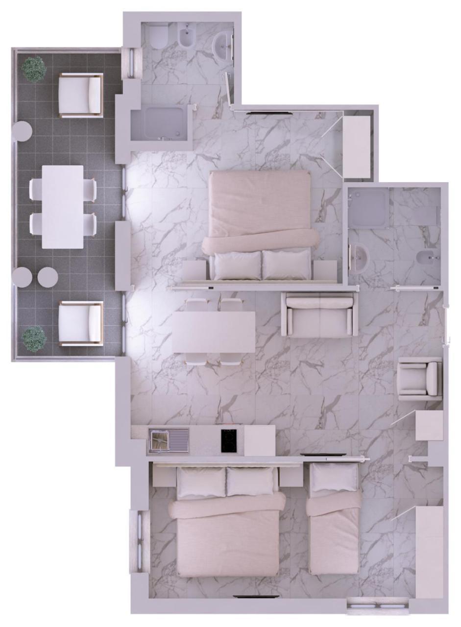 Appartamento Deluxe con 2 Camere da Letto